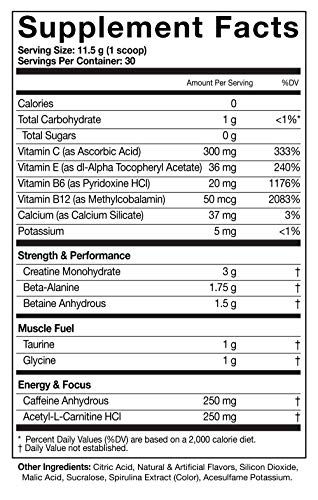 Assault Pre-Workout 30 servings Frambuesa azul