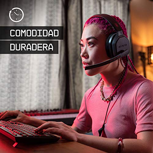 ASTRO Gaming A10 Auriculares alámbricos, ligeros y resistentes, ASTRO Audio, Dolby ATMOS, clavija de 3.5mm, para Xbox Series X|S, Xbox One, PS5, PS4, Switch, PC, Mac, móvil - Negro/Rojo