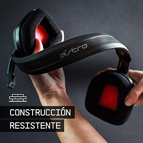 ASTRO Gaming A10 Auriculares alámbricos, ligeros y resistentes, ASTRO Audio, Dolby ATMOS, clavija de 3.5mm, para Xbox Series X|S, Xbox One, PS5, PS4, Switch, PC, Mac, móvil - Negro/Rojo