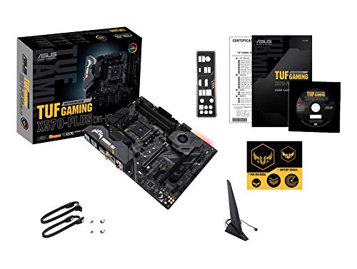 ASUS TUF Gaming X570-Plus (WI-FI) - Placa Base de Gaming ATX AMD AM4 X570 con PCIe 4.0, Dos M.2, 12+2 con Etapa de Potencia Dr. Mos, HDMI, DP, SATA 6 GB/s, USB 3.2 Gen. 2 e iluminación Aura Sync RGB