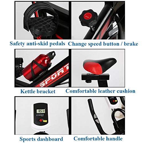 ASZX Bicicleta de Spinning de Ciclismo de Ejercicio con Pantalla LED, Bicicleta aeróbica de Fitness de Altura Ajustable para Interiores, Equipo de Entrenamiento Cardiovascular para el hogar