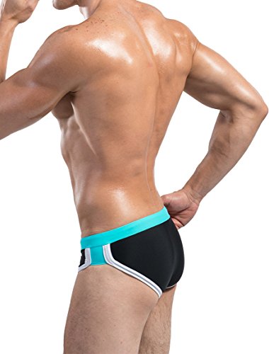 Ateid Bañador de Natación Slip para Hombre Negro M