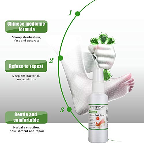 Athletes Foot Spray, Spray para pies, Pies Fungus Treatment, Pies Treatment, Ayuda a tratar y restaurar la apariencia del pie infectado con hongos