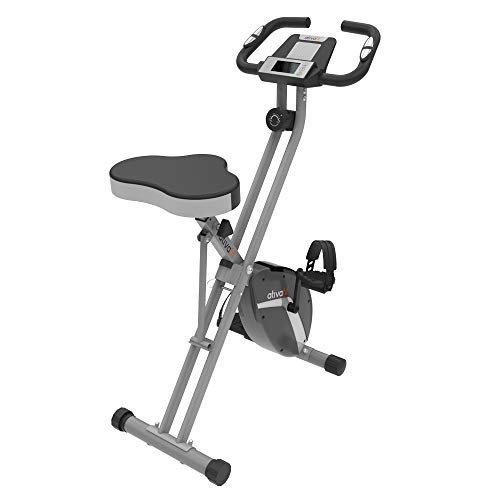 ATIVAFIT - Bicicleta estática plegable magnética vertical, Asiento grande.