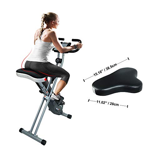 ATIVAFIT - Bicicleta estática plegable magnética vertical, Asiento grande.