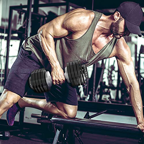 ATIVAFIT - Mancuerna Ajustable de 25kg con Sistema de dial Ajustable para Uso doméstico, para Hombres y Mujeres, Gimnasio ATIVAFIT - Mancuerna Ajustable de 25kg con Sistema de dial Ajustable para Uso doméstico, para Hombres y Mujeres, Gimnasio