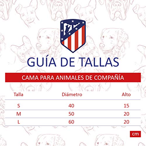 Atletico de Madrid BE-01M-ATL Cama para Animales de Compañía, Talla M