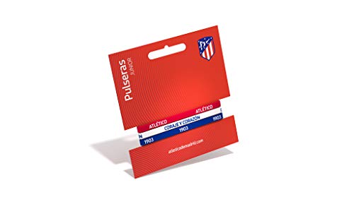 Atlético de Madrid Pulsera Classic Tricolor Junior para Mujer y Niño | Pulsera de Silicona | Apoya Producto Oficial Colchonero | ATM