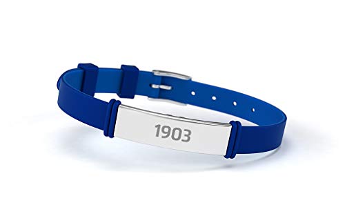 Atlético de Madrid Pulsera Fashion Azul Ajustable para Hombre, Mujer y Niño | Pulsera de Silicona y Acero Inoxidable | Apoya Producto Oficial Colchonero | ATM