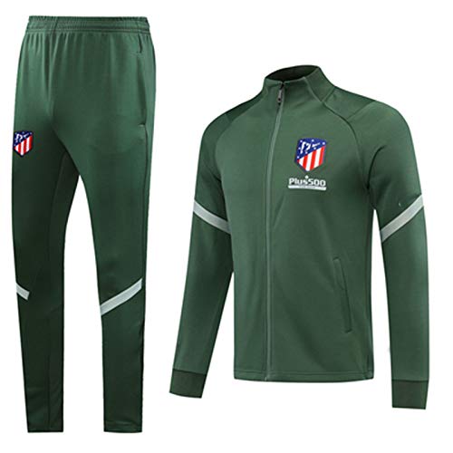 Atlětico Mǎdrid 2021 - Conjunto de chándal y pantalones de fútbol para entrenamiento de cuello alto, manga larga, uniforme de equipo profesional, ideal para viajes de ocio, el mejor regalo