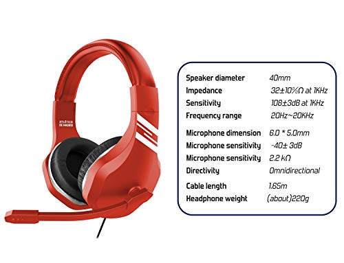 ATM Atletico de Madrid Auriculares gaming - accesorio PS4, PS4 Pro, Xbox One, PC