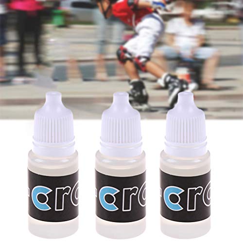 Atrumly 3 piezas de 10 ml de aceite lubricante de baja viscosidad para cojinetes de patines, patines, patinetas, el mejor aceite para lubricar patines y cojinetes de rueda