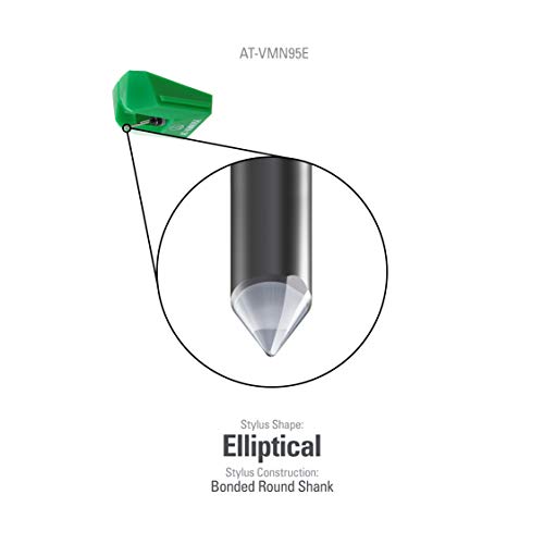 Audio-Technica AT-VMN95E - Lápiz óptico elíptico de Repuesto o actualización para Cartuchos de la Serie VM95 (AT-VMN95E Elliptical Stylus)