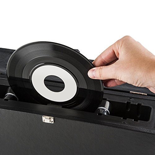 Auna Vinyl Clean Máquina Limpia vinilos (para Discos de 7" 10" y 12", Limpieza Profunda, antiestática, Set de Cuidado Incluye paño y Agua destilada)