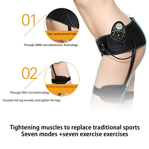 Auplew Entrenador de glúteos Entrenador de Caderas EMS estimulación eléctrica de músculos piernas Delgadas Equipo de Fitness masajeador
