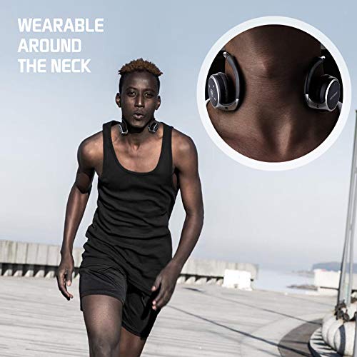 Auriculares Bluetooth 4.1 Deportivos Inalámbricos Cascos,Inalámbricos Running Impermeable Cascos Correr con Micrófono,Hi-Fi Sonido Estéreo,12 Horas de Juego,Gimnasio (Negro)