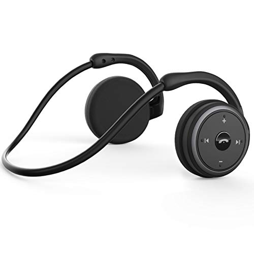 Auriculares Bluetooth 4.1 Deportivos Inalámbricos Cascos,Inalámbricos Running Impermeable Cascos Correr con Micrófono,Hi-Fi Sonido Estéreo,12 Horas de Juego,Gimnasio (Negro)