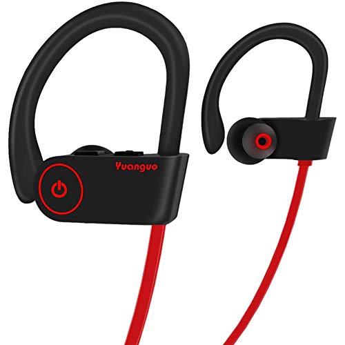 Auriculares Bluetooth, Arbily IPX7 Auriculares Inalambricos con Micrófono HiFi Estéreo Cancelación De Ruido CVC 6.0, 10 Horas Auriculares Deportivos para iOS, Android, Smartphones