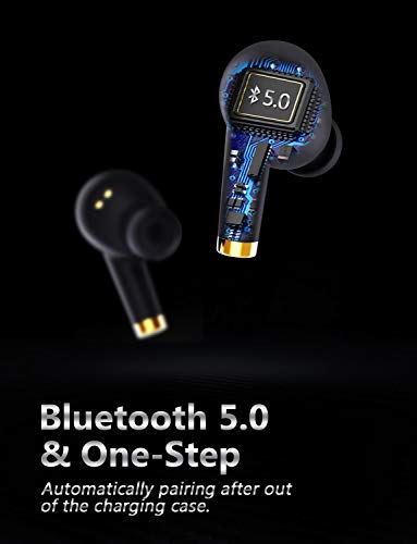 Auriculares Bluetooth, Bluedio P(Particle) Auriculares Inalámbricos Bluetooth 5.0 Mini Twins Estéreo In-Ear con Caja de Carga Portátil, Auriculares Manos Libres para iOS/Android/Deportivos/Trabajo