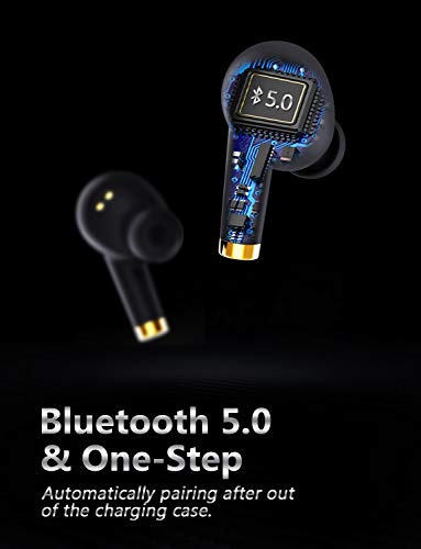 Auriculares Bluetooth, Bluedio P(Particle) Auriculares Inalámbricos Bluetooth 5.0 Mini Twins Estéreo In-Ear con Caja de Carga Portátil, Auriculares Manos Libres para iOS/Android/Deportivos/Trabajo