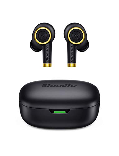 Auriculares Bluetooth, Bluedio P(Particle) Auriculares Inalámbricos Bluetooth 5.0 Mini Twins Estéreo In-Ear con Caja de Carga Portátil, Auriculares Manos Libres para iOS/Android/Deportivos/Trabajo