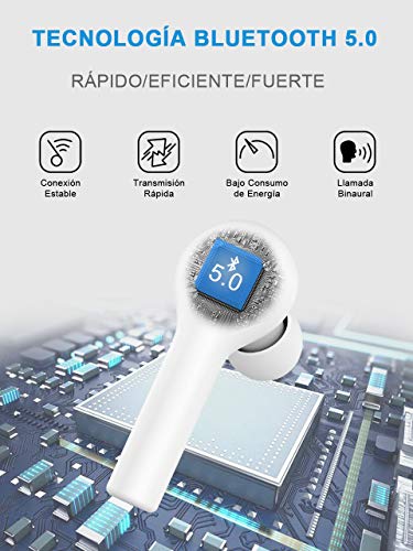 Auriculares Bluetooth con Modo de Juego, HOMSCAM Impermeable Auriculares Inalámbricos Bluetooth 5.0 QCY HiFi Mini Twins Estéreo In-Ear Bluetooth con Caja de Carga Auriculares Bluetooth con Modo de Juego, HOMSCAM Impermeable Auriculares Inalámbricos Bluetooth 5.0 QCY HiFi Mini Twins Estéreo In-Ear Bluetooth con Caja de Carga