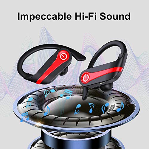 Auriculares Bluetooth Deportivos V5.1, IPX7 Impermeable Auriculares Inalambricos Running, 40H Cascos Bluetooth con Microfono, Carga Rapida, CVC8.0 Cancelación de Ruido, Viajes, Gimnasio, Deporte Auriculares Bluetooth Deportivos V5.1, IPX7 Impermeable Auriculares Inalambricos Running, 40H Cascos Bluetooth con Microfono, Carga Rapida, CVC8.0 Cancelación de Ruido, Viajes, Gimnasio, Deporte