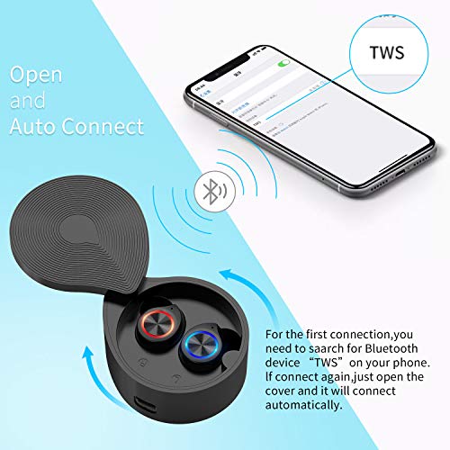Auriculares Bluetooth, iAmotus Inalámbricos Auriculares Mini Twins Stereo In-Ear Carga Rapida Auriculares Sport Bluetooth 5.0 Resistente al Agua con Micrófono para iPhone y Android Huawei Auriculares Bluetooth, iAmotus Inalámbricos Auriculares Mini Twins Stereo In-Ear Carga Rapida Auriculares Sport Bluetooth 5.0 Resistente al Agua con Micrófono para iPhone y Android Huawei