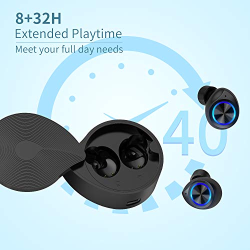 Auriculares Bluetooth, iAmotus Inalámbricos Auriculares Mini Twins Stereo In-Ear Carga Rapida Auriculares Sport Bluetooth 5.0 Resistente al Agua con Micrófono para iPhone y Android Huawei