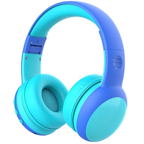 Auriculares Bluetooth para niños, Auriculares Plegable para niños con 85dB Volumen Limitado, Auriculares Ajustable y Plegable con micrófono, niñas y niños, Azul New Version Auriculares Bluetooth para niños, Auriculares Plegable para niños con 85dB Volumen Limitado, Auriculares Ajustable y Plegable con micrófono, niñas y niños, Azul New Version