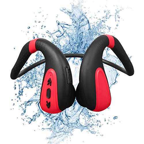 Auriculares de natación de conducción ósea Reproductores de MP3 de natación Auriculares inalámbricos Bluetooth 5.0 IPX8 Auriculares deportivos inalámbricos a prueba de agua con memoria 8G
