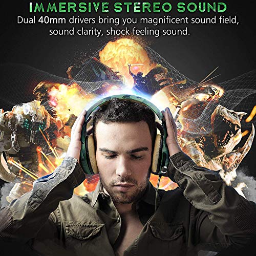 Auriculares Gaming para PS4 Xbox One Nintendo Switch, GM-100 Cascos Gaming con Sonido Envolvente y Reducción de Ruido. La Disfruta de Lujo del Sonido Nítido Auriculares Gaming para PS4 Xbox One Nintendo Switch, GM-100 Cascos Gaming con Sonido Envolvente y Reducción de Ruido. La Disfruta de Lujo del Sonido Nítido