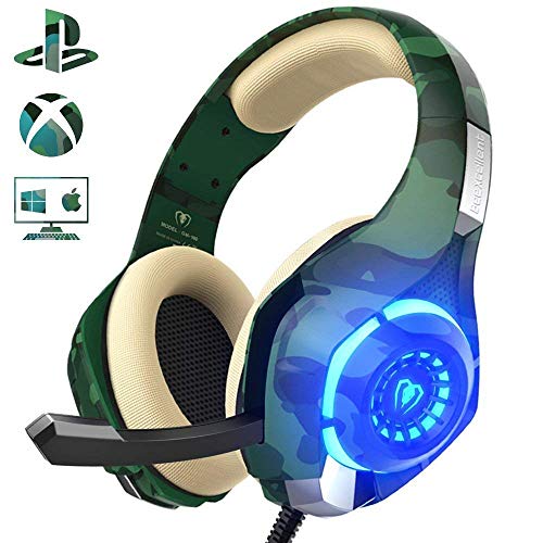 Auriculares Gaming para PS4 Xbox One Nintendo Switch, GM-100 Cascos Gaming con Sonido Envolvente y Reducción de Ruido. La Disfruta de Lujo del Sonido Nítido