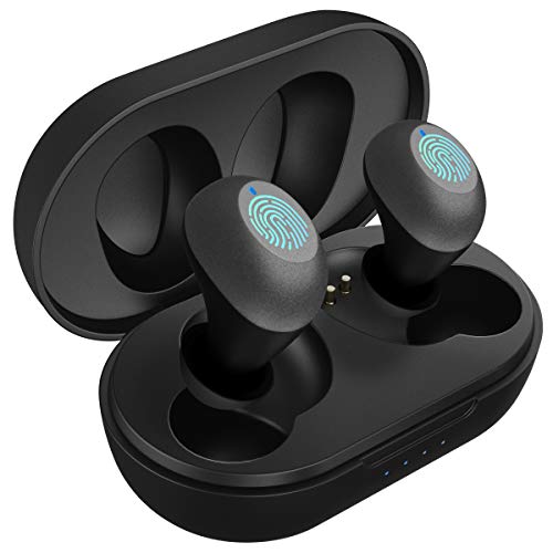 Auriculares Inalámbricos, Auriculares Bluetooth Mini Cascos In-Ear IPX5 Impermeable Auriculares Deportivos Estéreo con Estuche de Carga y Auriculares con microfono, Control Tactil,para iOS y Android