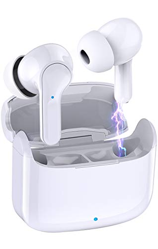 Auriculares Inalámbricos Bluetooth, Donerton Auriculares Bluetooth 5.0 con Estéreo Micrófono TWS Cascos In-Ear, IP7 Impermeable, con Caja de Carga Portátil, 8 Horas de reproducción Permanente, Blanco Auriculares Inalámbricos Bluetooth, Donerton Auriculares Bluetooth 5.0 con Estéreo Micrófono TWS Cascos In-Ear, IP7 Impermeable, con Caja de Carga Portátil, 8 Horas de reproducción Permanente, Blanco