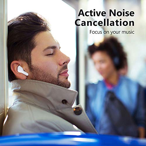 Auriculares Inalámbricos Bluetooth, Donerton Auriculares Bluetooth 5.0 con Estéreo Micrófono TWS Cascos In-Ear, IP7 Impermeable, con Caja de Carga Portátil, 8 Horas de reproducción Permanente, Blanco Auriculares Inalámbricos Bluetooth, Donerton Auriculares Bluetooth 5.0 con Estéreo Micrófono TWS Cascos In-Ear, IP7 Impermeable, con Caja de Carga Portátil, 8 Horas de reproducción Permanente, Blanco