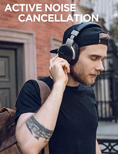 Auriculares Inalámbricos Bluetooth, Mixcder E7 Auriculares con Cancelación de Ruido, Micrófono CVC 8.0, Sonido de Alta Fidelidad, Carga Rápida, 30 Horas para Trabajar/Viajar