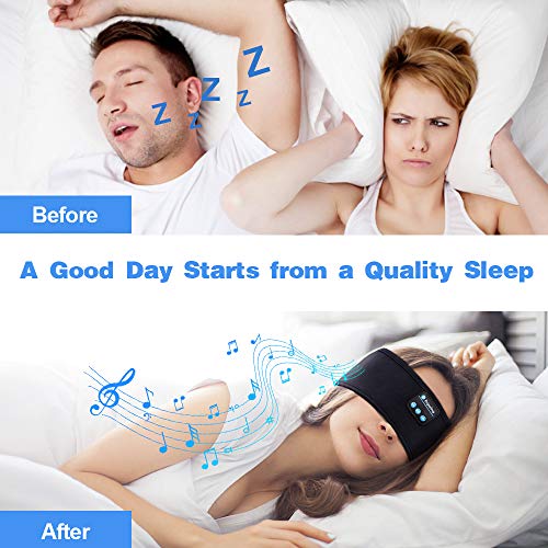 Auriculares para Dormir Regalos Originales para Hombre Mujer - Regalos Originales Auriculares Dormir Deportes Diadema Bluetooth, Suave Orejeras para Dormir con Ultrafinos HD Estéreo Altavoces (Black) Auriculares para Dormir Regalos Originales para Hombre Mujer - Regalos Originales Auriculares Dormir Deportes Diadema Bluetooth, Suave Orejeras para Dormir con Ultrafinos HD Estéreo Altavoces (Black)