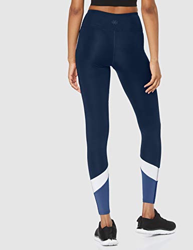 Aurique Leggings deportivos para Mujer, Azul (Dress Blue/White/Gray Blue), M