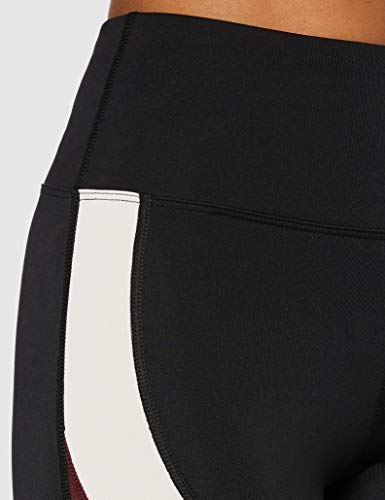 Aurique Leggings deportivos para Mujer, Negro (Black/Port Royale/Blush), L