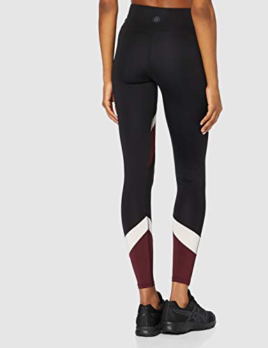 Aurique Leggings deportivos para Mujer, Negro (Black/Port Royale/Blush), L