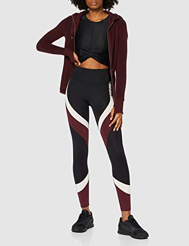 Aurique Leggings deportivos para Mujer, Negro (Black/Port Royale/Blush), XL