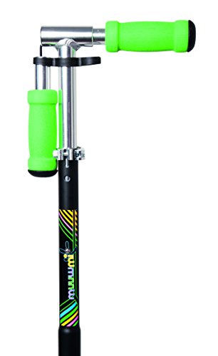 Authentic Sports & Toys GmbH – Scooter de Aluminio muuwmi Neon 125 mm, con Luces en Las Ruedas, Color Negro/Verde