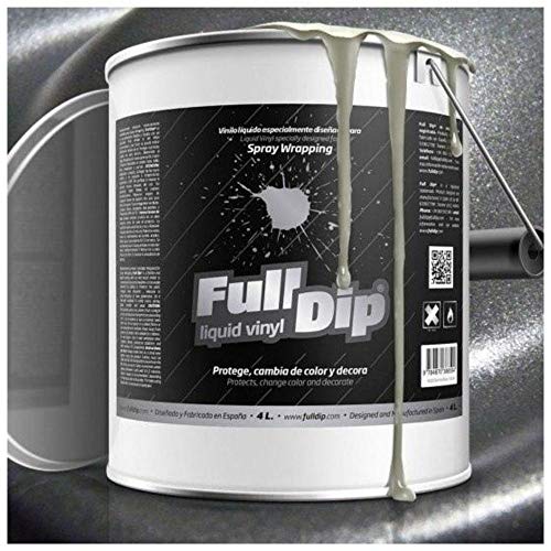 AutoFullCar - Full Dip Antracita Metalizado Bote 4 litros Vinilo LÍQUIDO FULLDIP PLASTIDIP Listo para Pintar AutoFullCar - Full Dip Antracita Metalizado Bote 4 litros Vinilo LÍQUIDO FULLDIP PLASTIDIP Listo para Pintar