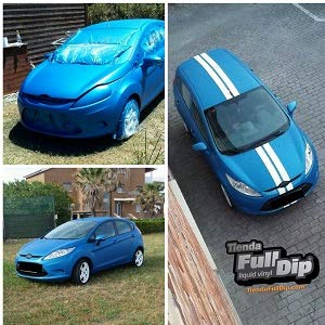 AutoFullCar - Full Dip Azul Metalizado Bote 4 litros Vinilo LÍQUIDO FULLDIP PLASTIDIP Listo para Pintar