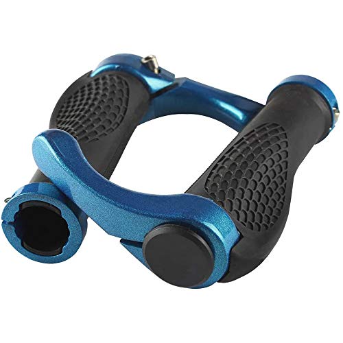 AUVSTAR Puños Bicicleta,Puños Bicicleta Ergonomicos,Bike Agarre de la Mano para Scooter Cruiser Urban Bicicleta Triciclo Silla de Ruedas Mountain Bike Road Bike MTB BMX Plegable Bicicleta. (Azul)