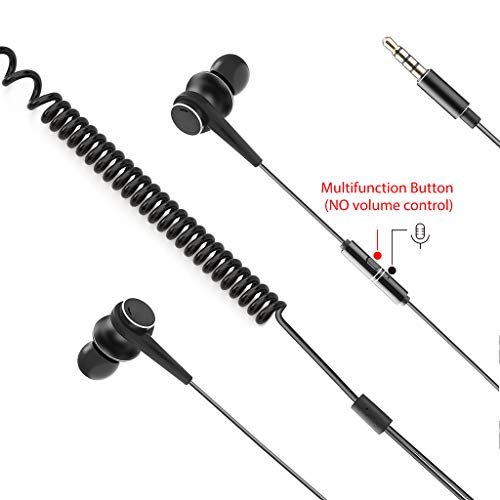 Avantree Auriculares para TV de Cable Extra-Largo con 5,5M / 18FT de Cable Extensible, Auriculares para PC Intraurales Estéreo de Metal con micrófono y Cable en Espiral – HF027 Avantree Auriculares para TV de Cable Extra-Largo con 5,5M / 18FT de Cable Extensible, Auriculares para PC Intraurales Estéreo de Metal con micrófono y Cable en Espiral – HF027