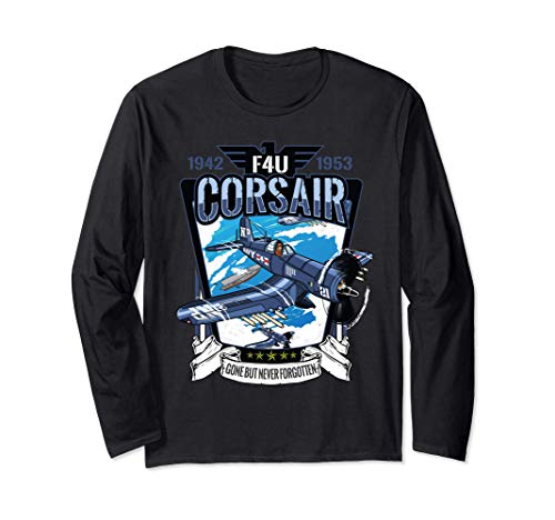 Aviones de combate Corsair F4U de la Segunda Guerra Mundial Manga Larga Aviones de combate Corsair F4U de la Segunda Guerra Mundial Manga Larga
