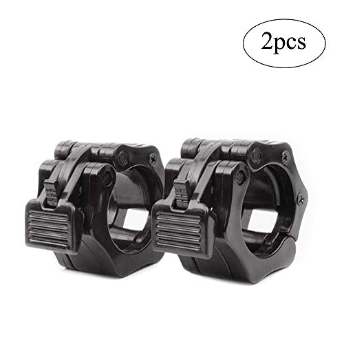 Aweisile Barbell Barra con Bloqueo para Fitness 2 Piezas Barra Abrazaderas de Liberación Rápida Abrazadera para Halterofilia 50mm para Fitness Levantamiento de Pesa Rutina de Ejercicio