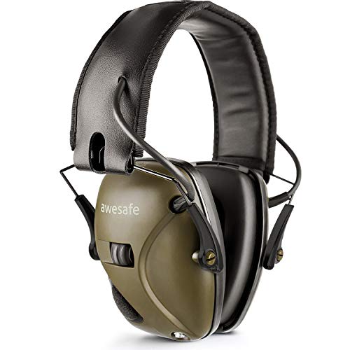 Awesafe GF01 Casco Tiro Auriculares de caza Plegables Defensores del Oído con Tecnología de Cancelación de Ruido Protectores Auditivos Especialmente Diseñados para Cazadores y Tiradores -Verde